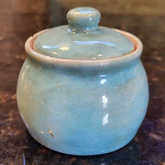 Rare Pisgah Forest Pottery Mini Covered Sugar Bowl and Creamer Set - Picture 9 of 16